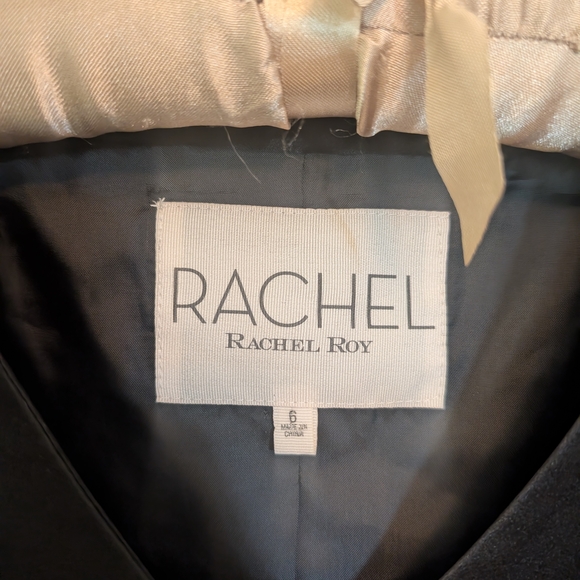 2/$15 RACHEL Rachel Roy Two-Tone Blazer in Black and Purple - Picture 2 of 7